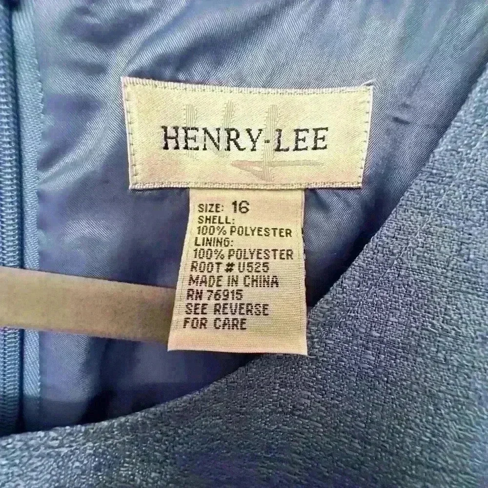 Vintage Henry Lee‎ Cocktal/Work Dress - Size 16 - Blue